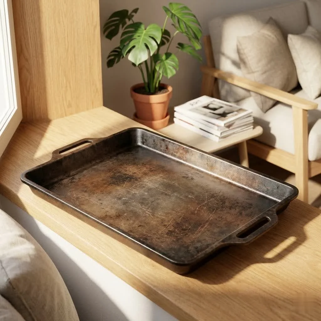 Oven crisp baking tray with crispy food