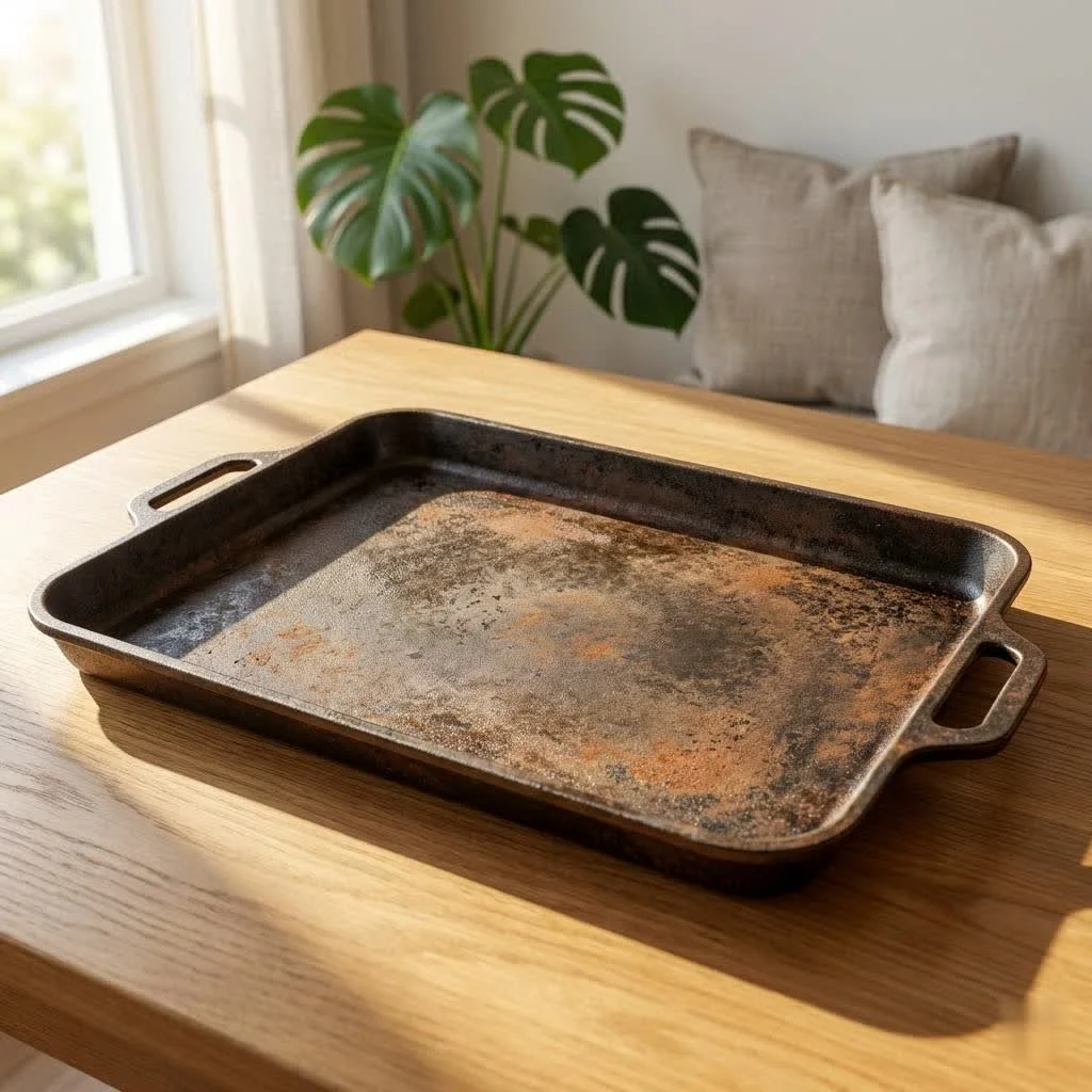 Assortment of oven trays in various materials and sizes